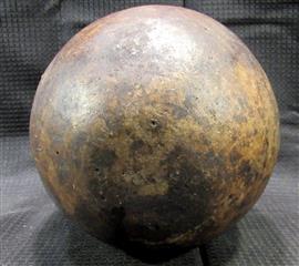 LOT 2 EARTHENWARE ROUNDED BOTTOM POTS - ONE POT EIGHT INCHES TALL WITH DIAGONO G